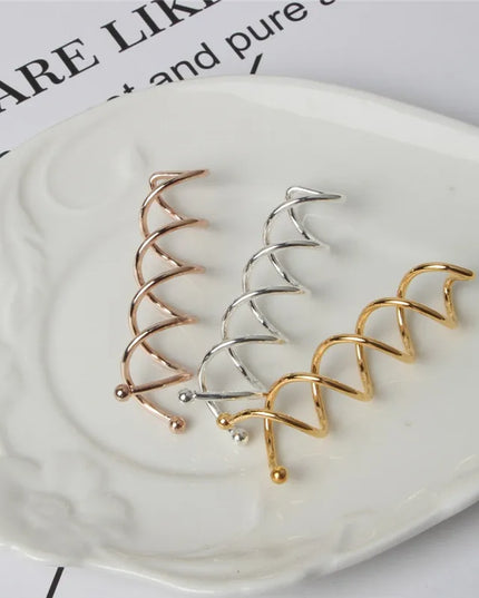 10Pcs Women Gold Silver Spiral Spin Screw Bobby Pins High-Polished Hair Barrettes to Make Hair Buns Bride Hair Clips