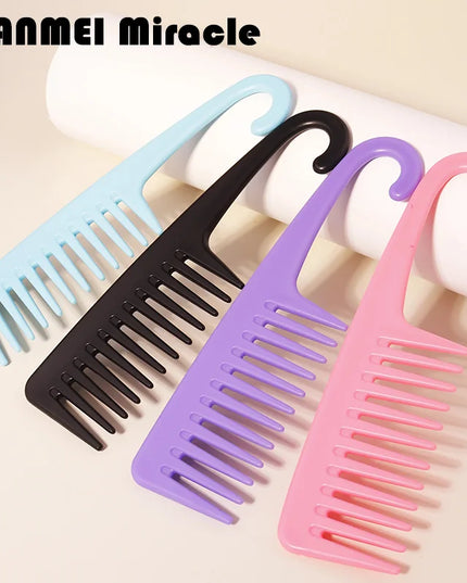 1Pcs Wide Teeth Detangling Hairbrush Scalp Massage Hook Comb Antistatic Soft Hai Brush Hair Care Curly Comb Hair Styling Tool