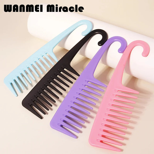 1Pcs Wide Teeth Detangling Hairbrush Scalp Massage Hook Comb Antistatic Soft Hai Brush Hair Care Curly Comb Hair Styling Tool