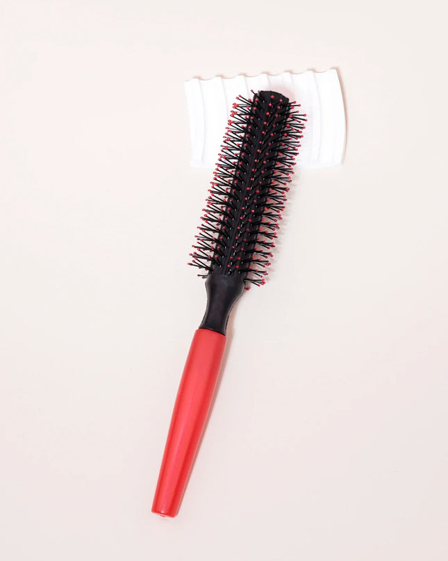 Professional Anti-Static Cylindrical Bristle Curly Hair Styling round Comb Nylon Teeth Roller Comb Special for Real Hair Wigs