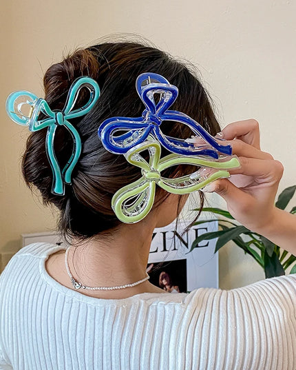Crab Hair Clips for Women Shark Jelly Clear Claw Clips Scissors Shape Clamp Barrette Hairpin Girls Hair Accessories