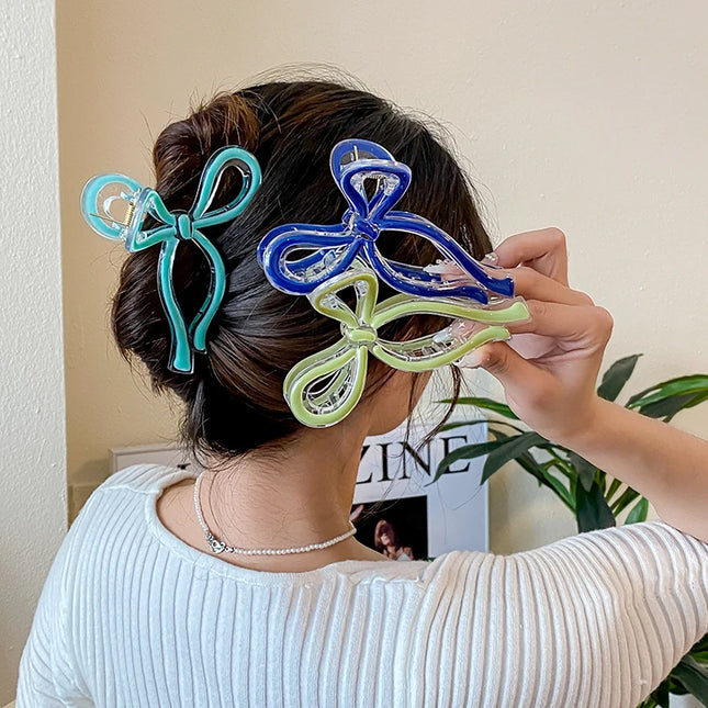Crab Hair Clips for Women Shark Jelly Clear Claw Clips Scissors Shape Clamp Barrette Hairpin Girls Hair Accessories
