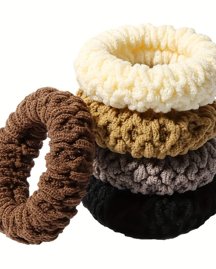 10Pcs of Upgraded Wide and Thick Hair Ties, Fashionable for Ponytails and Buns, Made of Durable Elastic Material That Won'T Dama