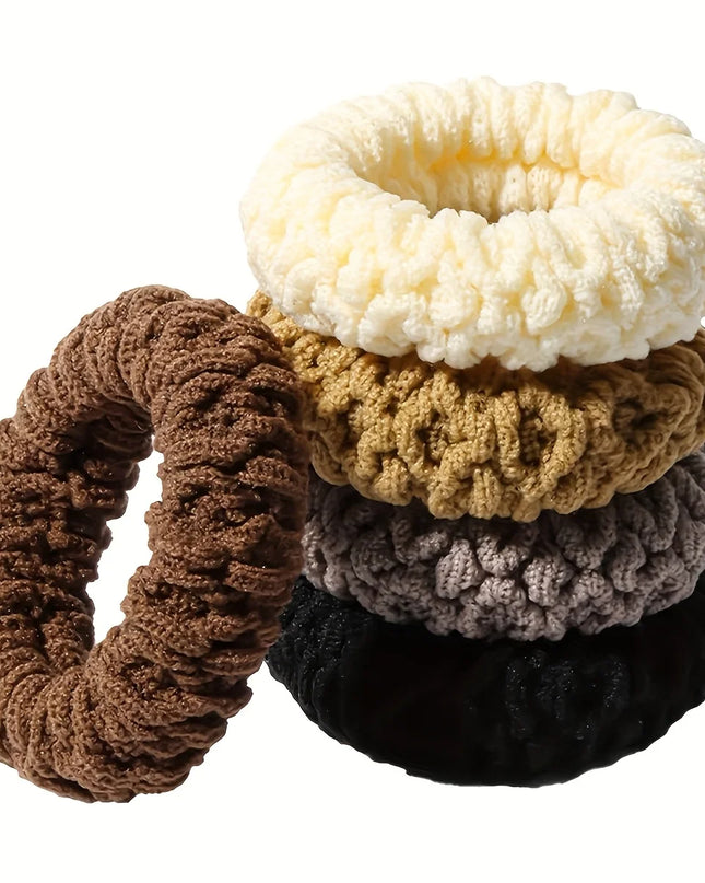 10Pcs of Upgraded Wide and Thick Hair Ties, Fashionable for Ponytails and Buns, Made of Durable Elastic Material That Won'T Dama