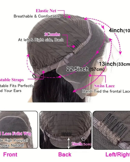 Short Bob Body Wave Wig 13X4 Transpare Lace Front Human Hair Wigs for Women 100% Brazilian Remy Hair Prepluck with Baby Hair ﻿