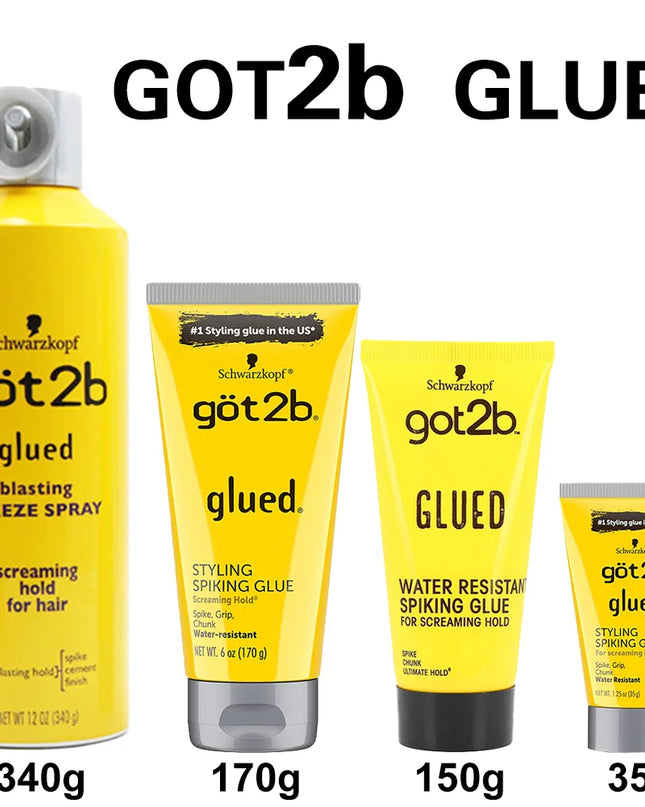 Got2B Glued Spray Styling Spiking Hair Gel Waterproof Lace Wig Adhesive Invisible Hair Accessories Glue Remover Spray 170G