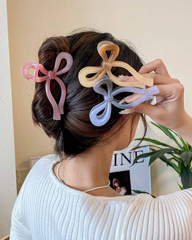 Crab Hair Clips for Women Shark Jelly Clear Claw Clips Scissors Shape Clamp Barrette Hairpin Girls Hair Accessories