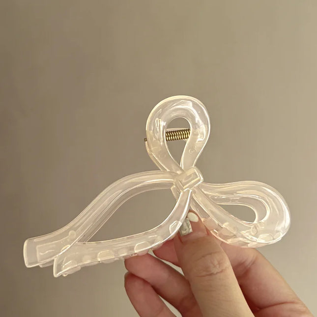 Crab Hair Clips for Women Shark Jelly Clear Claw Clips Scissors Shape Clamp Barrette Hairpin Girls Hair Accessories