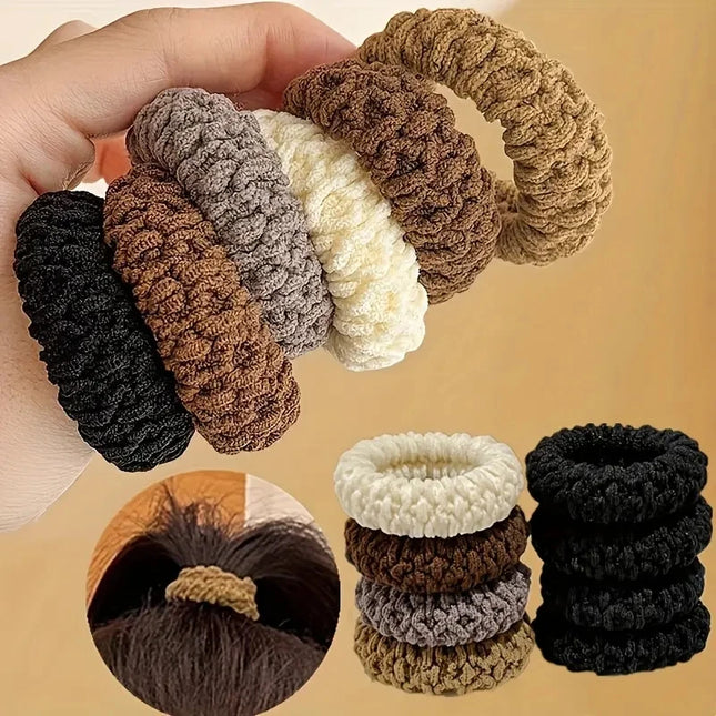 10Pcs of Upgraded Wide and Thick Hair Ties, Fashionable for Ponytails and Buns, Made of Durable Elastic Material That Won'T Dama