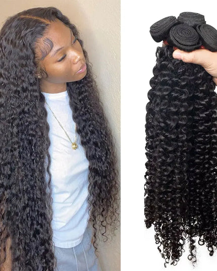 Deep Wave Human Hair Bundles Burmese Curly Hair Bundles 100% Human Hair Water Wave Original Natural Hair Extensions 1/3/4 Pieces