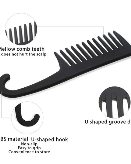 1Pcs Wide Teeth Detangling Hairbrush Scalp Massage Hook Comb Antistatic Soft Hai Brush Hair Care Curly Comb Hair Styling Tool
