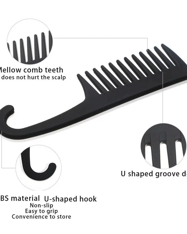 1Pcs Wide Teeth Detangling Hairbrush Scalp Massage Hook Comb Antistatic Soft Hai Brush Hair Care Curly Comb Hair Styling Tool