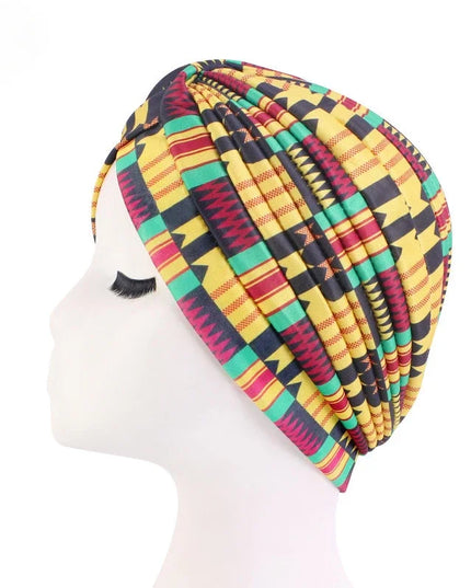Women Printed Knot Turban Indian Muslim Headwraps Chemo Cap Hijab Beanie Bonnet Head Wrap Bandanas Hair Loss Headscarf