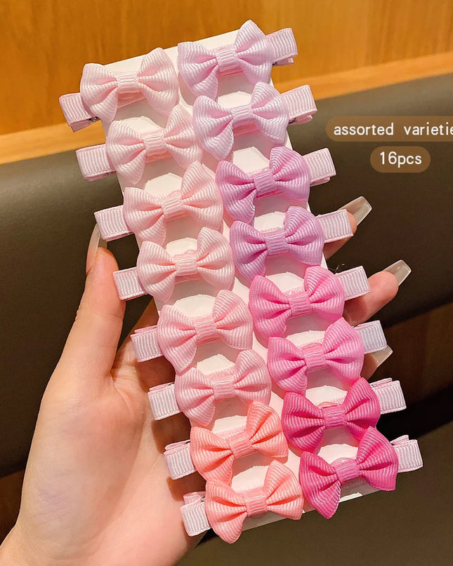 30 Colored Random Bow Fabric Hair Clips Suitable for Daily Use as Hair Accessories