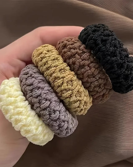10Pcs of Upgraded Wide and Thick Hair Ties, Fashionable for Ponytails and Buns, Made of Durable Elastic Material That Won'T Dama