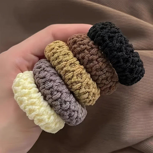 10Pcs of Upgraded Wide and Thick Hair Ties, Fashionable for Ponytails and Buns, Made of Durable Elastic Material That Won'T Dama