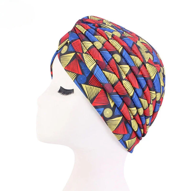 Women Printed Knot Turban Indian Muslim Headwraps Chemo Cap Hijab Beanie Bonnet Head Wrap Bandanas Hair Loss Headscarf