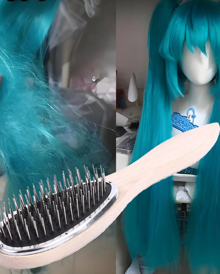 Professional Brush for Wig anti Static Steel Comb for Tangle Hair Extensions Training