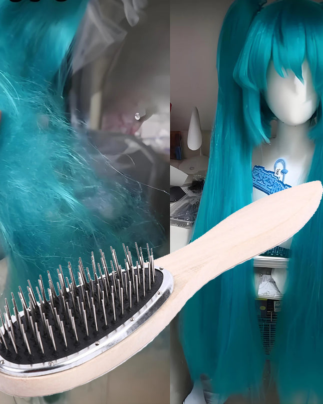 Professional Brush for Wig anti Static Steel Comb for Tangle Hair Extensions Training