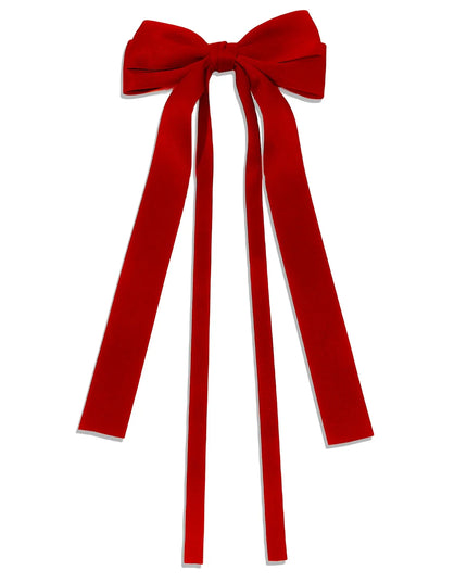 Korean Solid Color Ribbon Double Bowknot Hair Clips for Women Girls Trendy Big Bow Long Tassel Silver Barrettes Pin Accessories