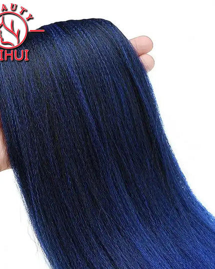 30" Ombre Brown Pre Stretched Braiding Hair YAKI Straight Jumbo Braids Hair Extensions Synthetic Bulk Hair Wholesale Fake Hair