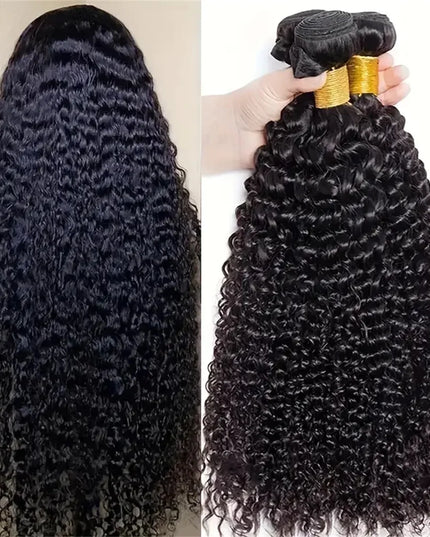 Deep Wave Human Hair Bundles Burmese Curly Hair Bundles 100% Human Hair Water Wave Original Natural Hair Extensions 1/3/4 Pieces