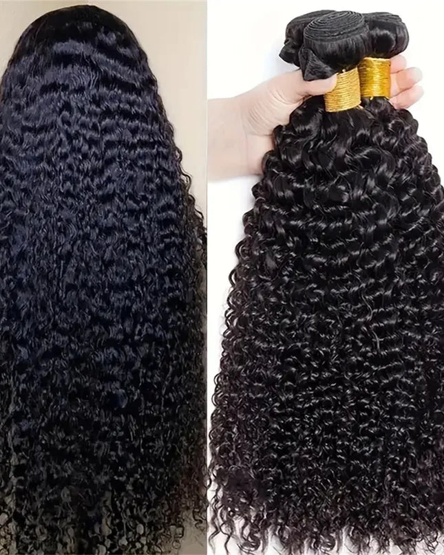 Deep Wave Human Hair Bundles Burmese Curly Hair Bundles 100% Human Hair Water Wave Original Natural Hair Extensions 1/3/4 Pieces