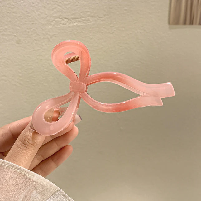 Crab Hair Clips for Women Shark Jelly Clear Claw Clips Scissors Shape Clamp Barrette Hairpin Girls Hair Accessories