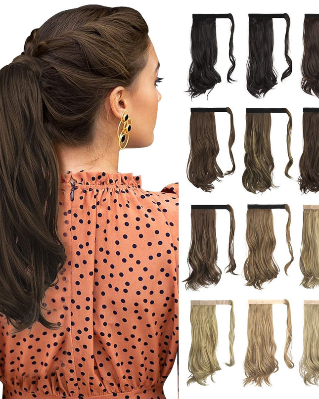 Curly Ponytail Extension Resistant Synthetic Natural 