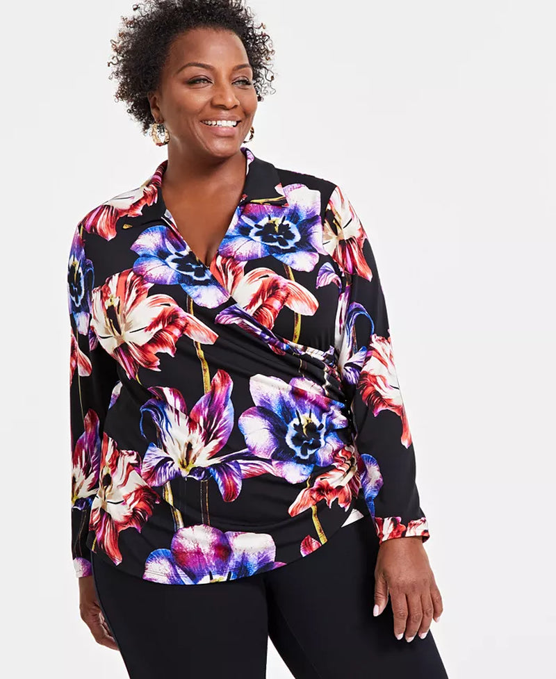 Plus Size Printed  Top