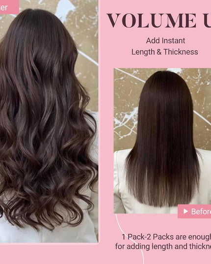 Sew in Hair Extensions Real Human Hair, Weft Hair Extensions Human Hair, #2 Dark Brown 16 Inch 80G Double Weft Remy Silky Sew in Weft Hair Extension Human Hair