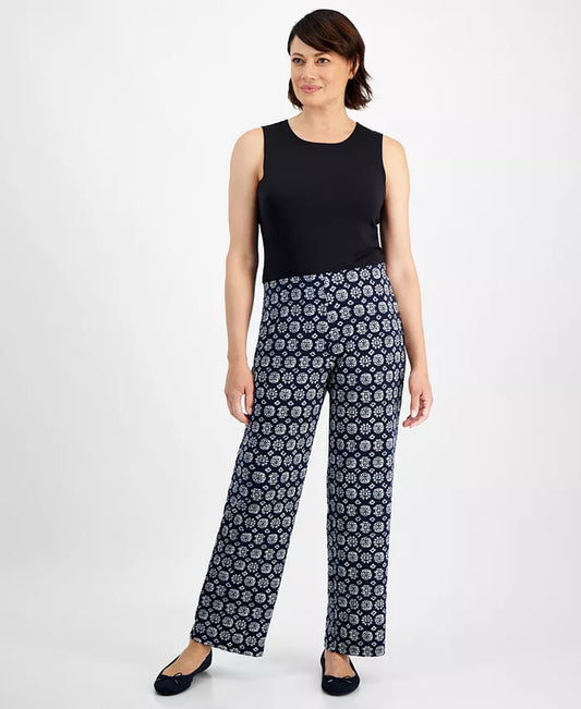 Women'S Printed Wide-Leg Pants